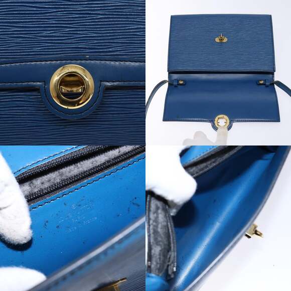 LOUIS VUITTON Epi Pochette Arche Shoulder Bag Blue M52575 - Picture 11 of 12
